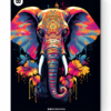 Colour elephant poster