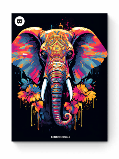 Colour elephant poster